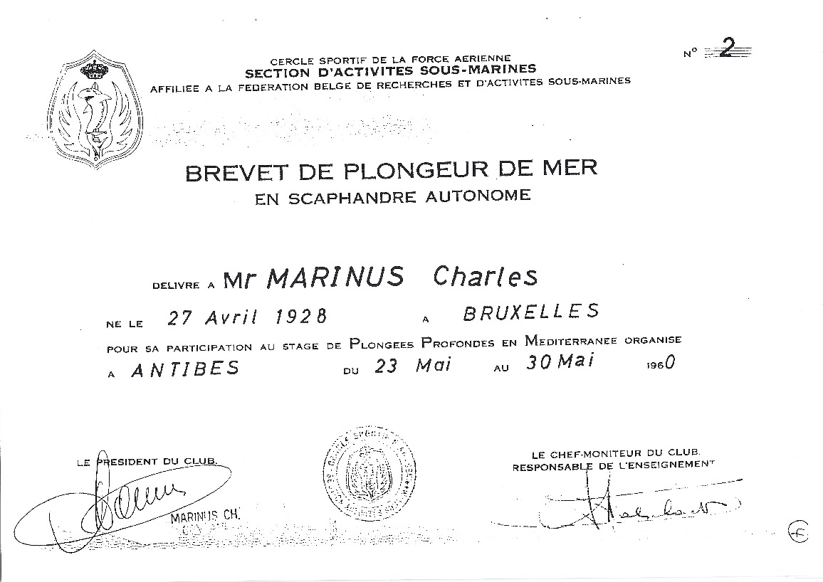 Brevet plongeur - mai 1060